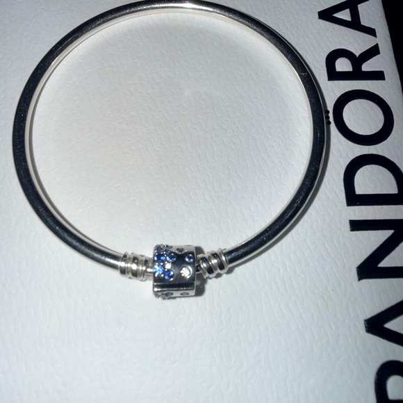 Pandora Silver Bracelet with Blue Accent - Picture 2 of 4